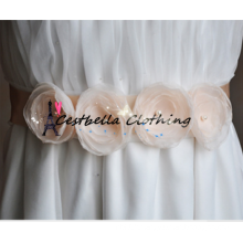 Ceintures artificielles exquis Crystal Rhinestone Pearl Beading Stones Robe de mariée Flower Sash Formal Wedding Evening Dress Belt